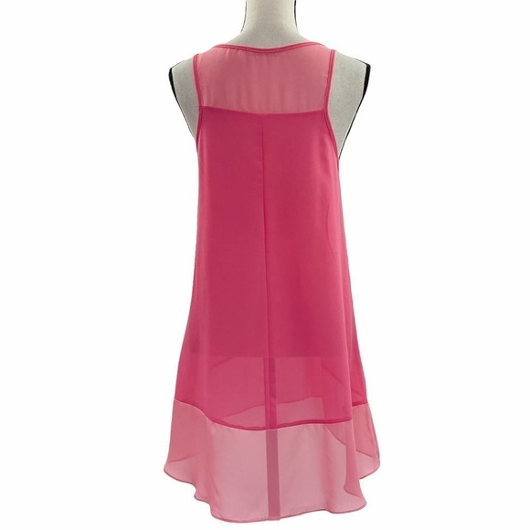 BOAZ Pink Sleeveless Sheer High Low Tunic Top - Picture 5 of 12